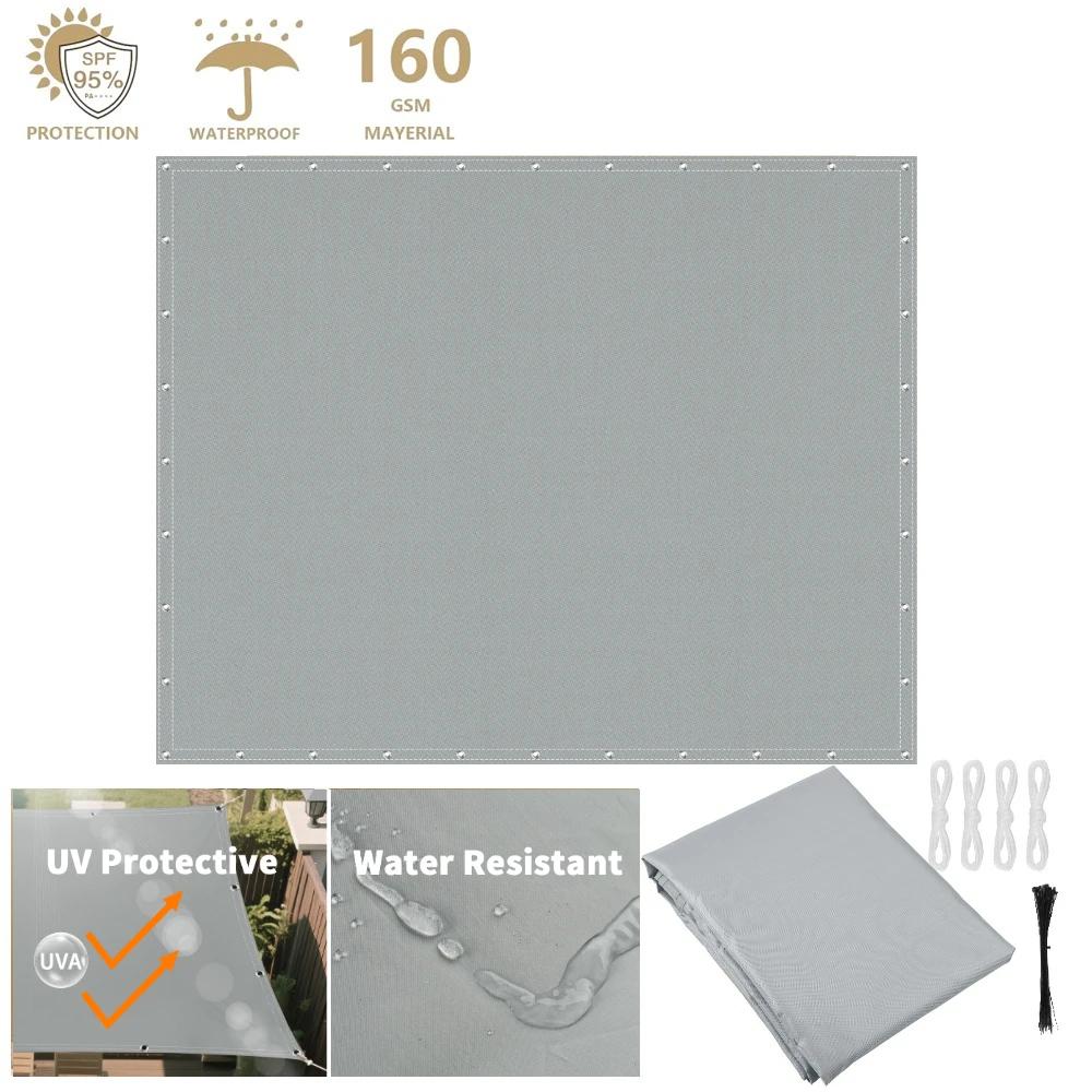 Wodoodporny Markiza 95% Blokada UV Żagiel Przeciwsłoneczny Ogrodowy Parawan Prywatności Na Samochód Płócienna Pergola Pokrycie Daszek Osłona Przeciwsłoneczna Żagiel Przeciwsłoneczny