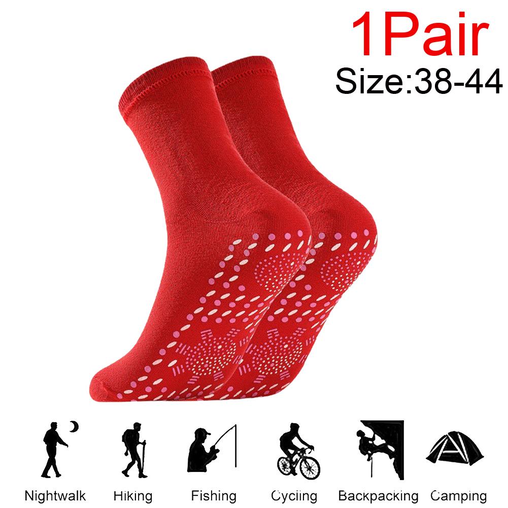 

1/2Pairs Self-heating Socks Thermal Heated Socks Soft Elastic Thicken Anti-Slip Socks For Women Men Camping Fishing Cycling Ski