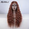 Noble Synthetic Lace Front Wig Long Wavy Ombre Blonde Wig Red Wigs Lace Part Synthetic Lace Wigs For Women Lace Front Wigs
