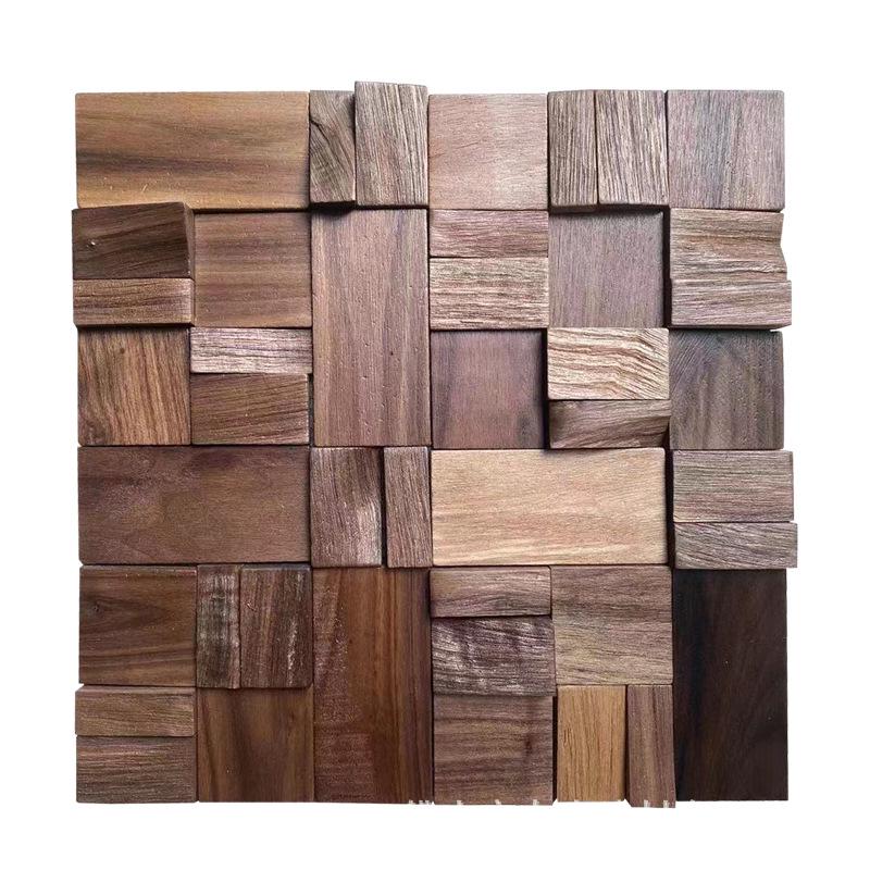 Elegant Black Walnut Wood 3D Wall Décor for Hotel, Club, Living Room, Dining, or Entrance Hall.