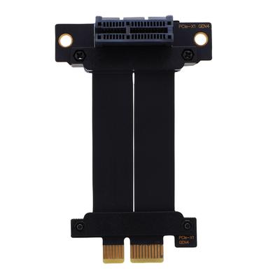 PCI E 4.0 Riserkabel GPU Grafikkarte Verlängerungskabel PCIE 4.0 1X Port 90 Grad Anschluss für M.2 USB Soundkarte B