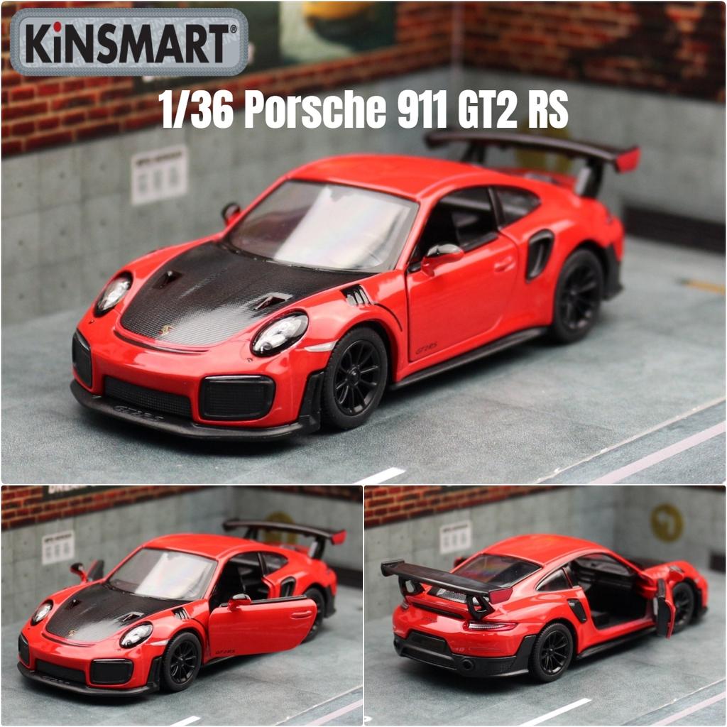 KiNSMART Toy Car Model 1/36 Porsche 911 GT2 RS Super Racing Alloy Diecast Miniature Vehicle Collection Gift For Children Boy Kid
