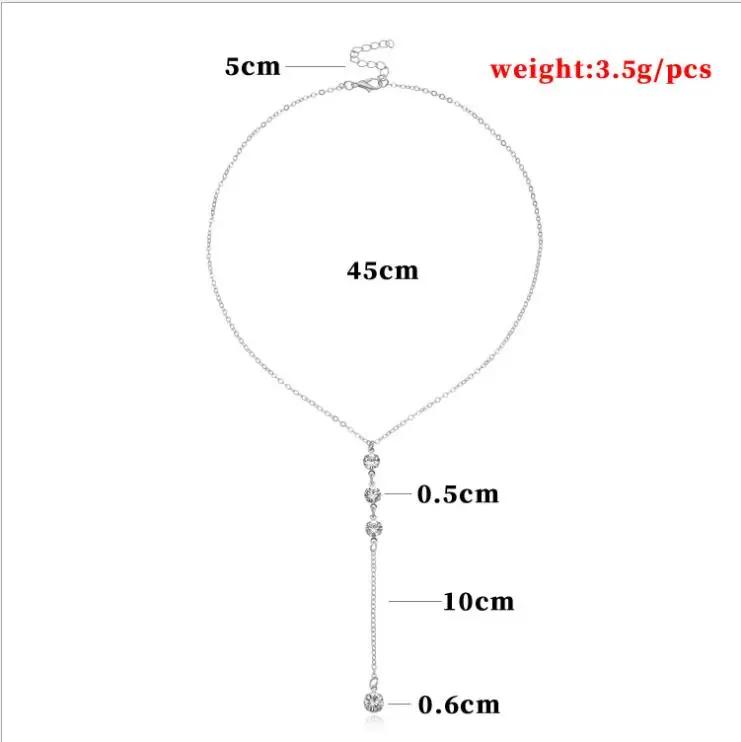 Collier Pendentif Zirconia en Forme de Larme Collier Or pour Femmes Romantique Mariage Pierre de Naissance Bijoux de Mode Charms