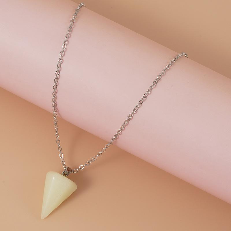 Glow In The Dark Luminous Hollow Pendant Necklace Star Cross Heart Teardrop Arrow Glowing Charm Women Daily Casual Party Wear