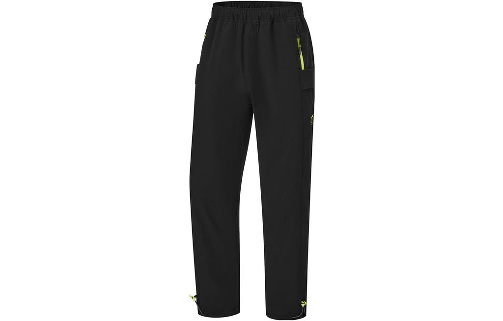 Li Ning Running Collection Casual Pants Men's Black Moderate Straight Fit Pants AYKT879-1