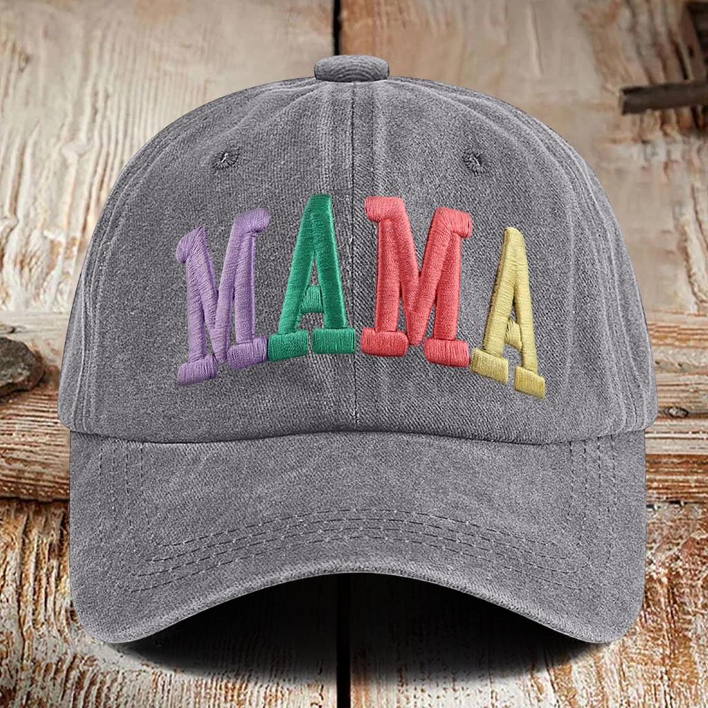 Washed Cotton Printed Hat For Vintage Baseball Cap And Soft Top Hat