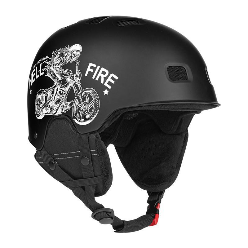 

Annual Single Double Snowboard Ski Helmet Anti-collision Safety Protective Gear Professional Adjustable Adult Snow Hat Night Riding L(58-61cm)