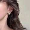 Natural Freshwater Pearl Earrings, French Retro Bird's Nest Classic Style, Exquisite and High-end Jewelry, Women's Jewelry