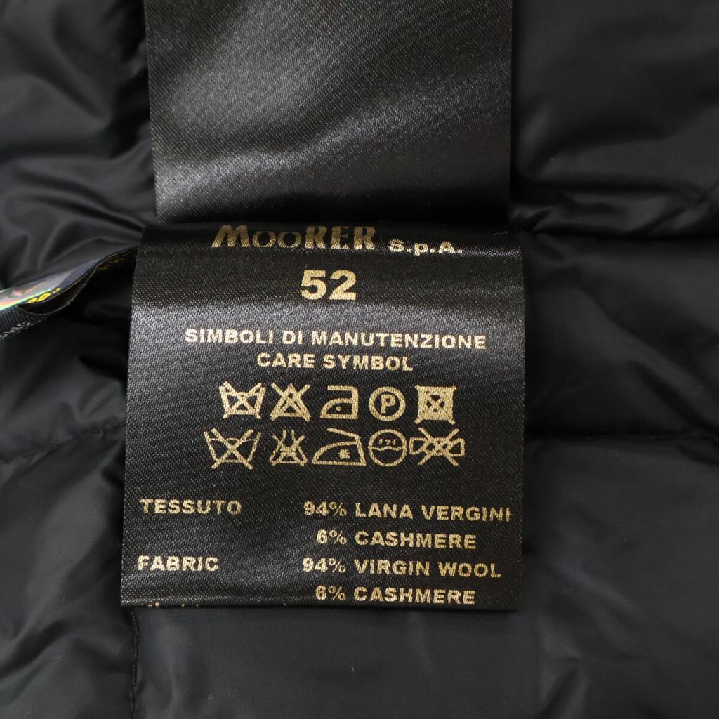 MOORER CASTELNUOVO D/GARDA Daunenmantel aus Kaschmirmischung Mantel 52 schwarzGebraucht