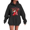 Women's Fashion Casual Long Sleeve Loose Christmas Print Hooded Sweatshirt