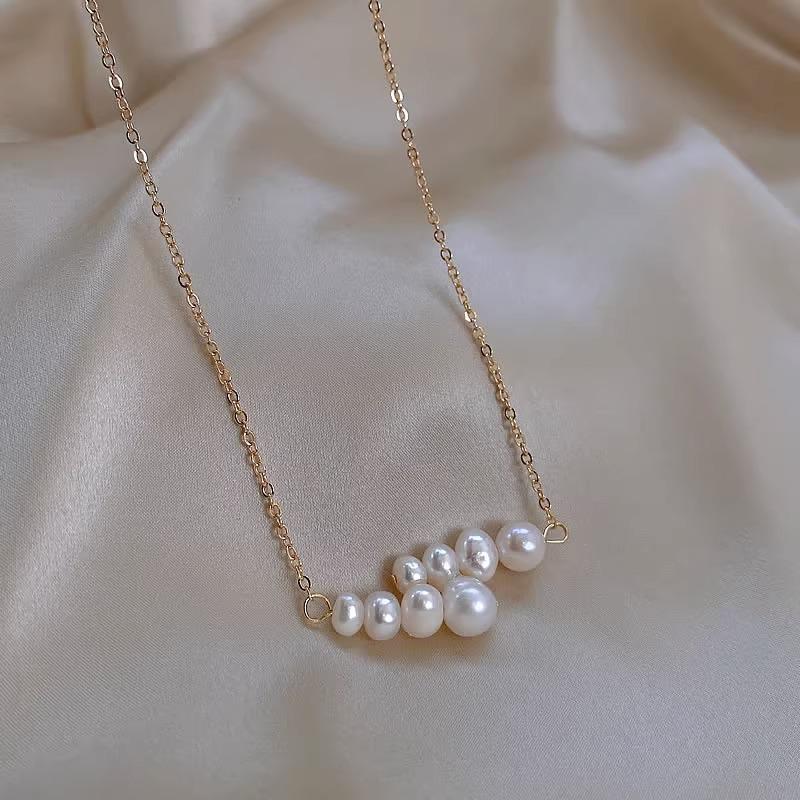 

Irregular Freshwater Pearl Choker - Women’s Fashion Titanium Steel Clavicle Necklace