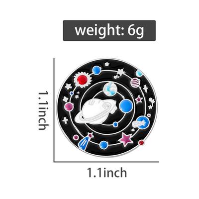 Earth Space Planet Enamel Pins Custom Universe Galaxy Brooches Lapel Badges Clothes Funny Jewelry Gift for Friends