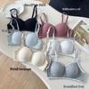 Seamless Breathable Uplift Bra for Small Chests - Fashionable Color Block Design