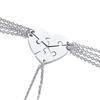 5 Pcs/Set Customize BFF Family Name Necklaces for Women Stainless Steel Love Heart Puzzle Pendant Friendship Gifts Jewelry