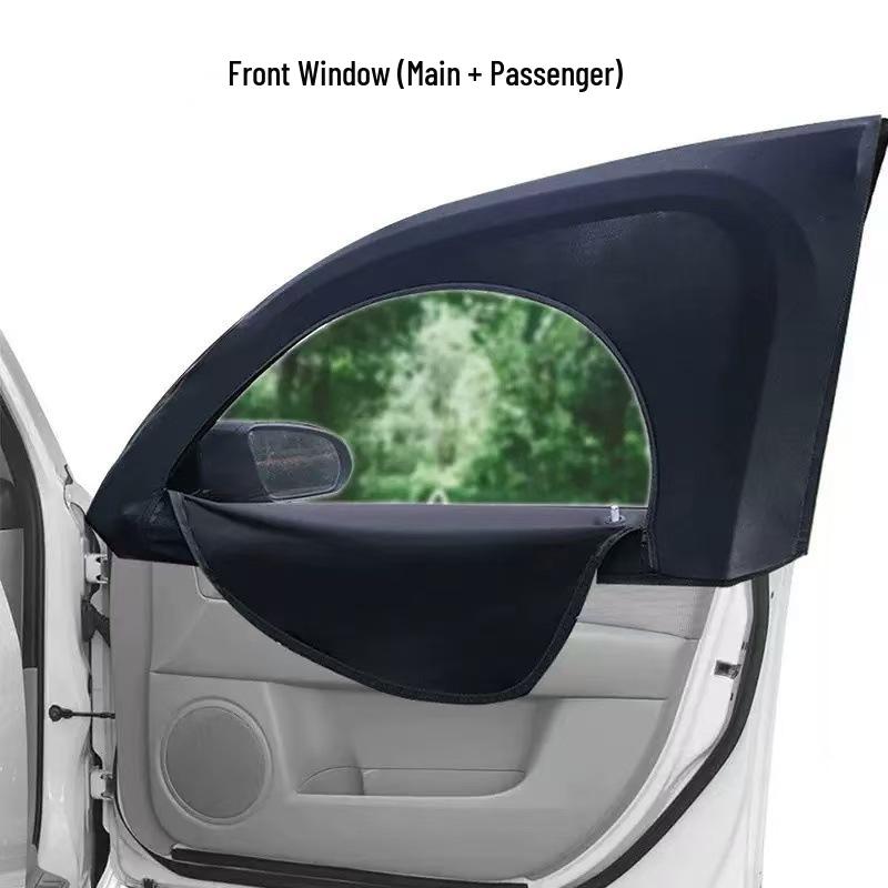 

Universal Car Sunshade Mosquito Net: Full Coverage Insect Protection for Camping and Self-Driving Tours Rear Left & Right with Zipper