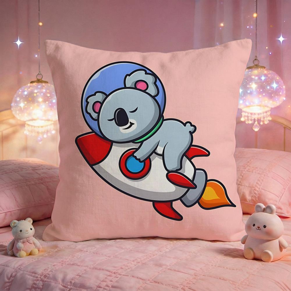Cute Koala Vibes Cushion Cover Premium Comfort Reversible Pillow Cove Two In One Design for Any Room  Car Interior