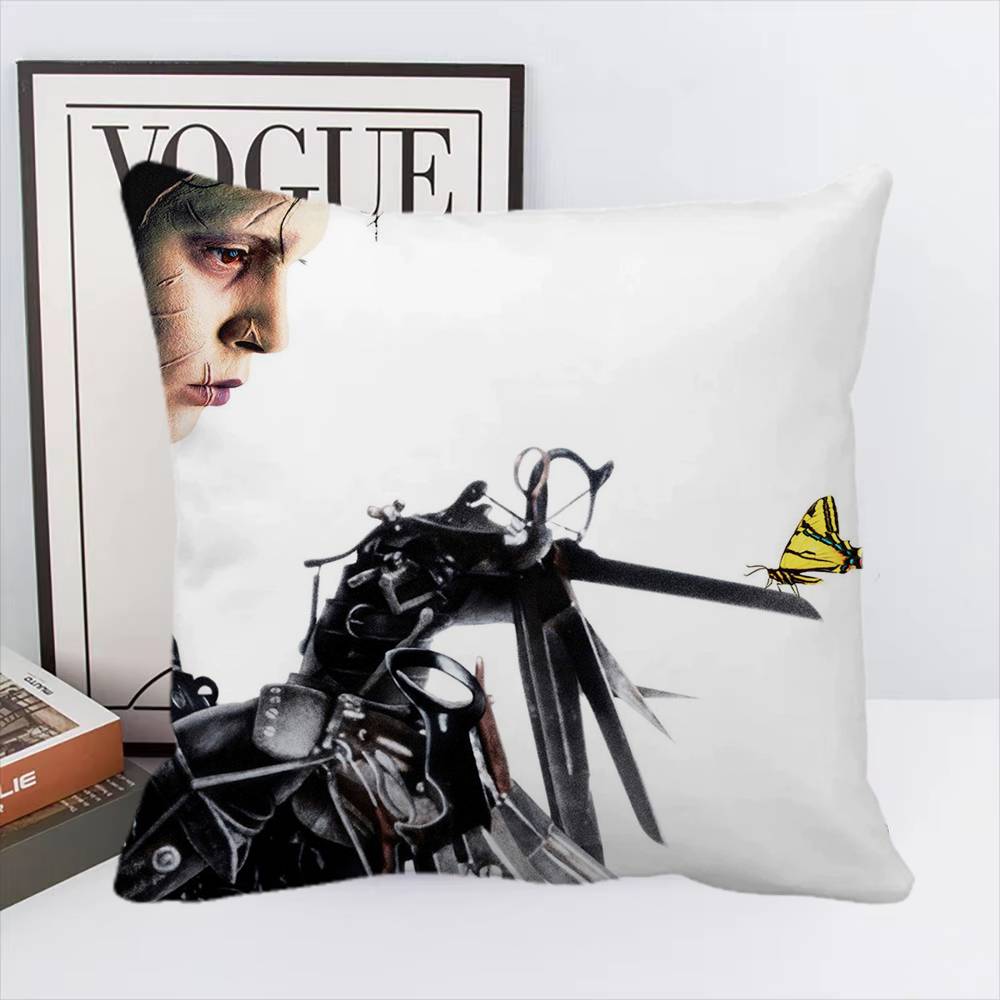 Edward Scissorhands Movie Pillow Case Square Pillow Bedroom Sofa Leisure Comfort Cushion Home Decoration