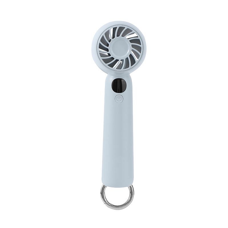 

Mini Portable Handheld USB Fan with 5-Speed, Strong Wind, Long Battery, and Hanging Hook 58x66x168 mm светло-синий
