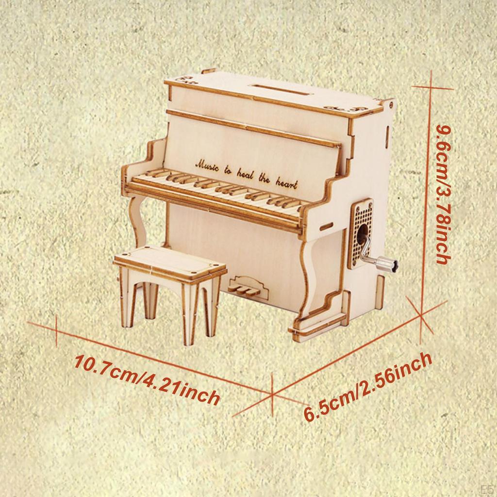 3D für Erwachsene Klavier Modellbausatz Konstruktionshandwerk Spardose Tischdekoration