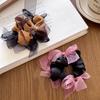 Eugen Yarn Design Mesh Bow Large Hair Band Simple Ball Head Hair Rope Girl Headrope