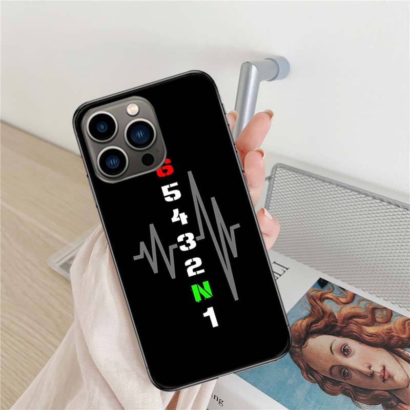

Motorcycle Heartbeat Phone Case For Iphone 17 Air 16 15 Pro Max 14 Plus 16E Coque 13 Pro 12 Mini 11 Clear Cover Silicone Cute Sh iPhone 15 Pro
