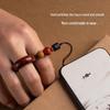 Lin Jing Sandalwood Phone Lanyard & Keychain: Black & Purple Sandalwood, Anti-Lost, USB Drive, Bag Pendant for Men & Women.