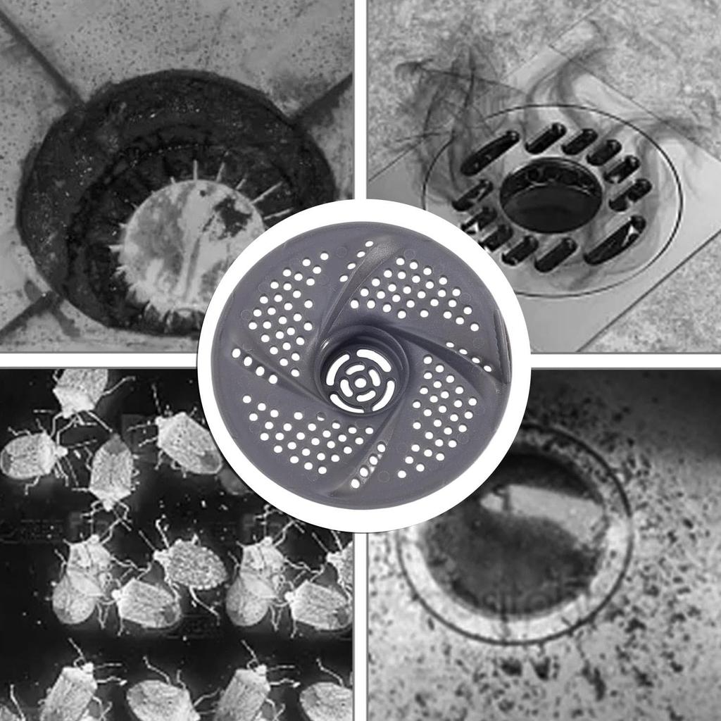 Anti-Clogging Drain Cover Rotating Mesh Sink Strainer Hair Catcher With Drain Holes Kitchen Bathroom Shower Drain Filter Cover