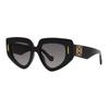 Logo Plastic Irregular Shape Sunglasses Women Sunglasses Black LW40155I01B