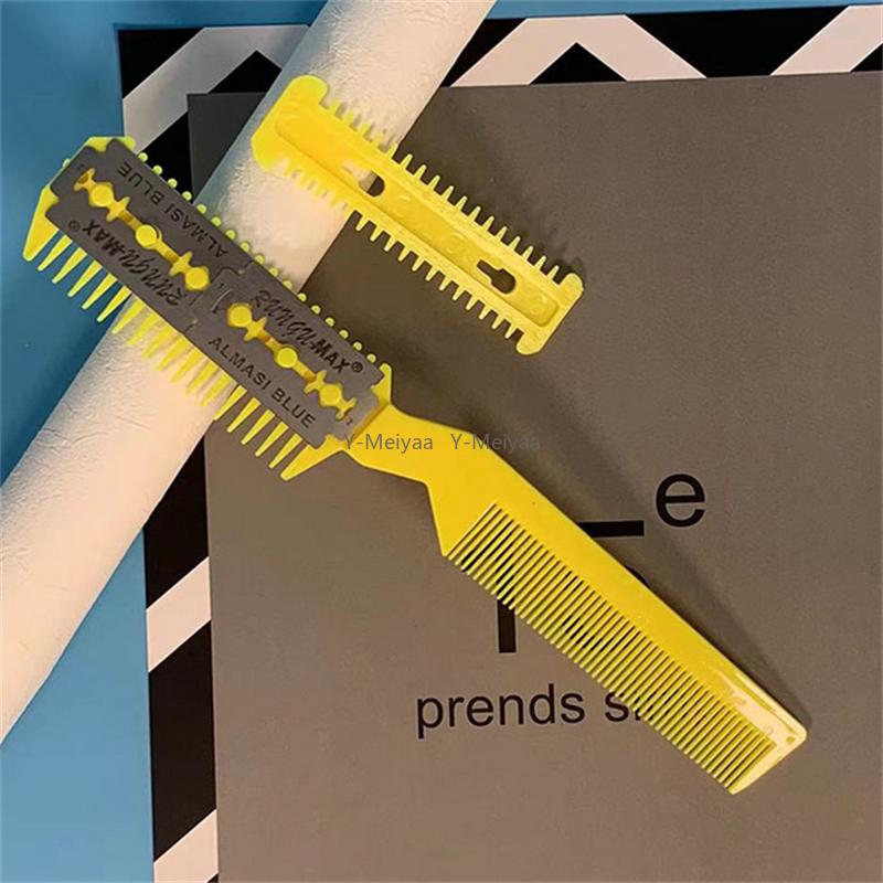 1PC Black Pet Dog Hair Trimmer Comb Cutting Cut With 2 Blades Grooming Razor Thinning Dog Cat Combs Dog Cat Hair Remover Comb