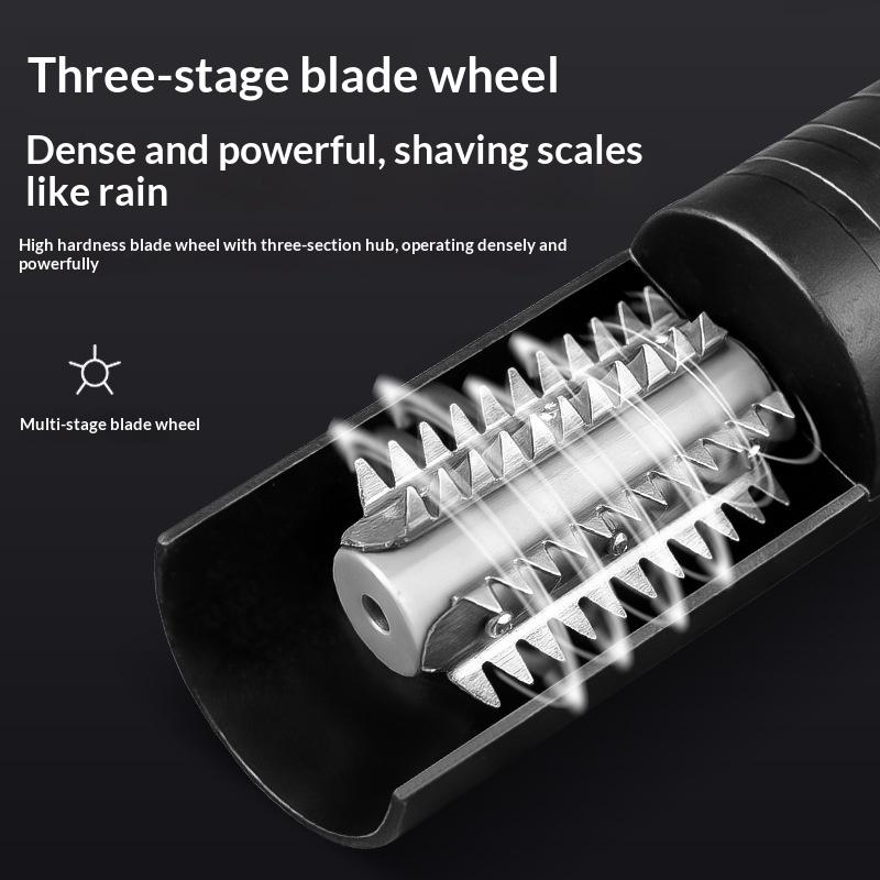 1 Set Household Fish Scale Machine Handheld Electric Fish Scale Scraper Wireless Waterproof Fully Automatic Fish Scale Scraper onesize