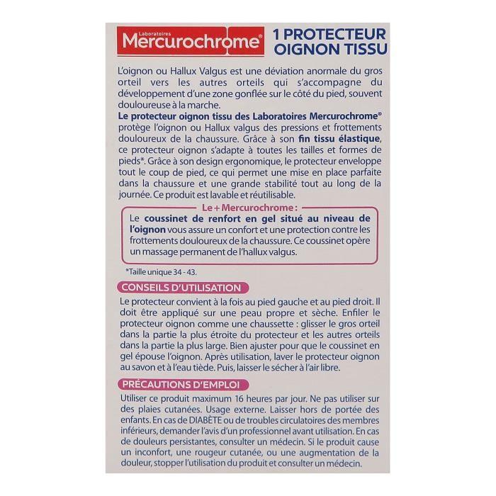 Mercurochrome Protecteur Oignon Tissu