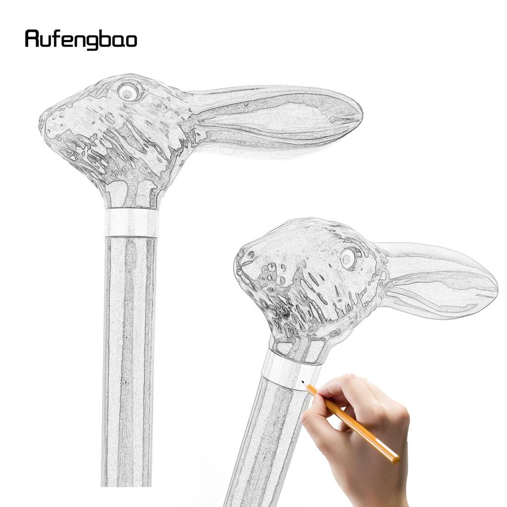 Iepure din lemn cu o singură articulație Baston de mers la modă Decorativ Vampir Cospaly Party Baston de mers Halloween Mase Baghetă Crosier 93cm