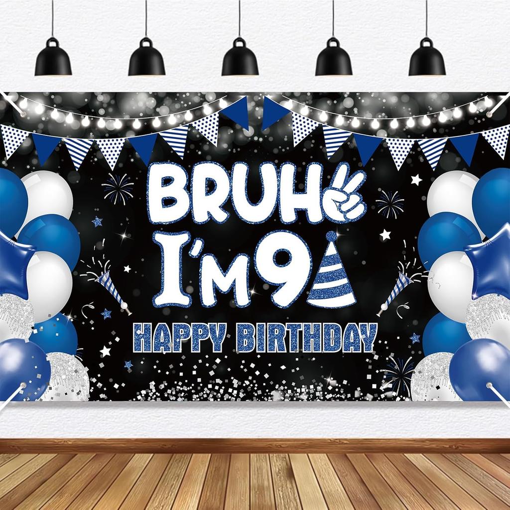 13th Birthday Party Decorations Banner for Boys Bruh I'm 13 Backdrop Funny Teenage Bday Banner Teen Boy 13th Birthday Decor 5.9x3.6ft Happy 13 Years