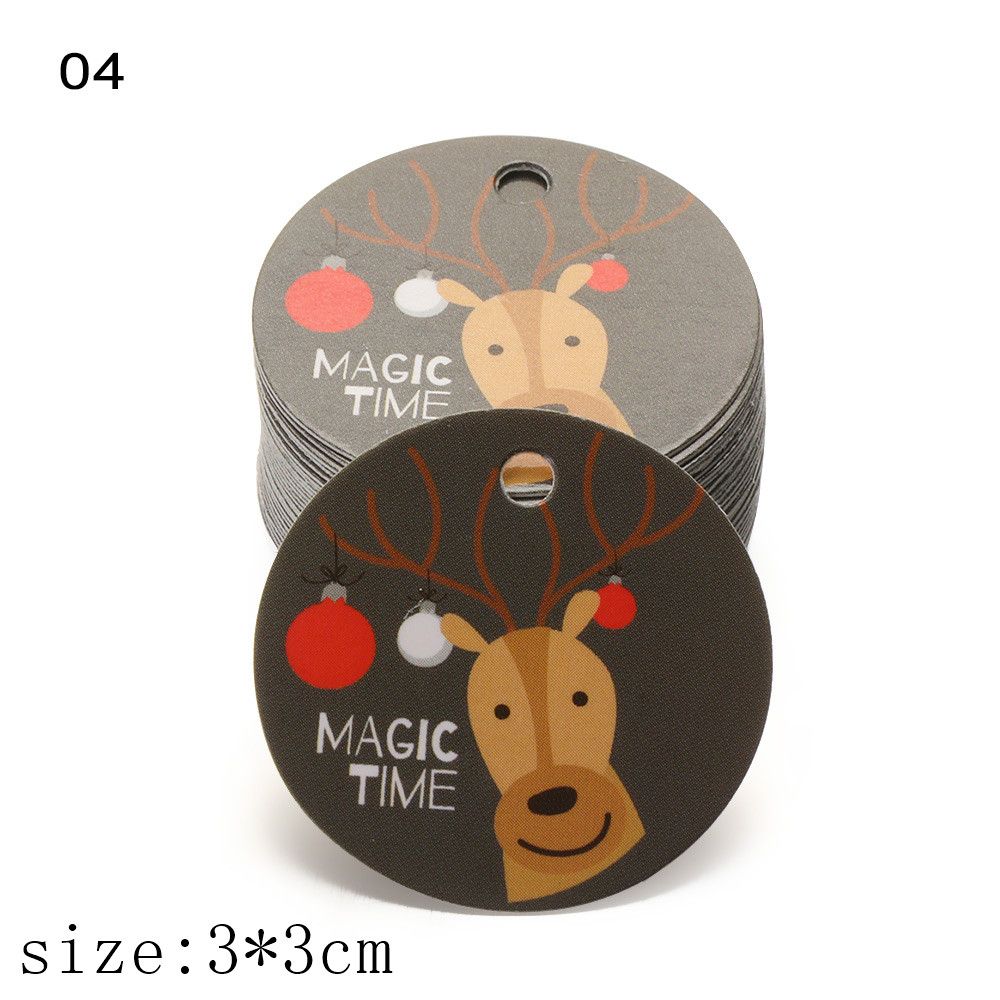 

Santa Claus Xmas Decoration Wrapping Supplies Christmas Labels Hang Tags Kraft Tag Gift Wrapping 4