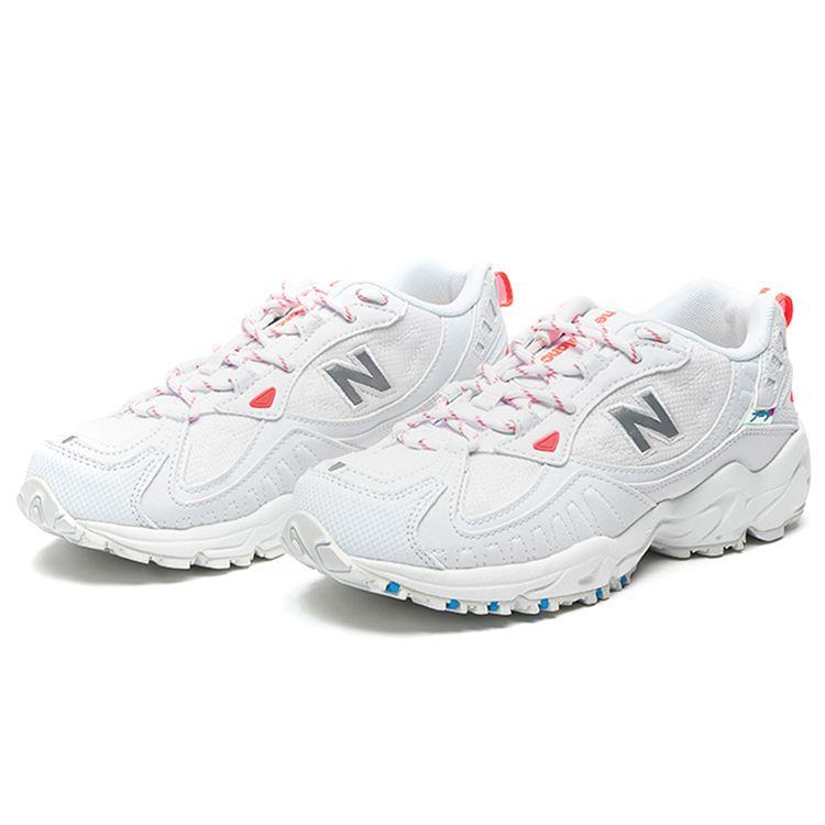 New Balance Nb 703 Fabric Synthetic Leather Comfortable Casual Shock Absorbing Wear Resistant Low Top Dad Shoes Women Sneaker White WL703BC