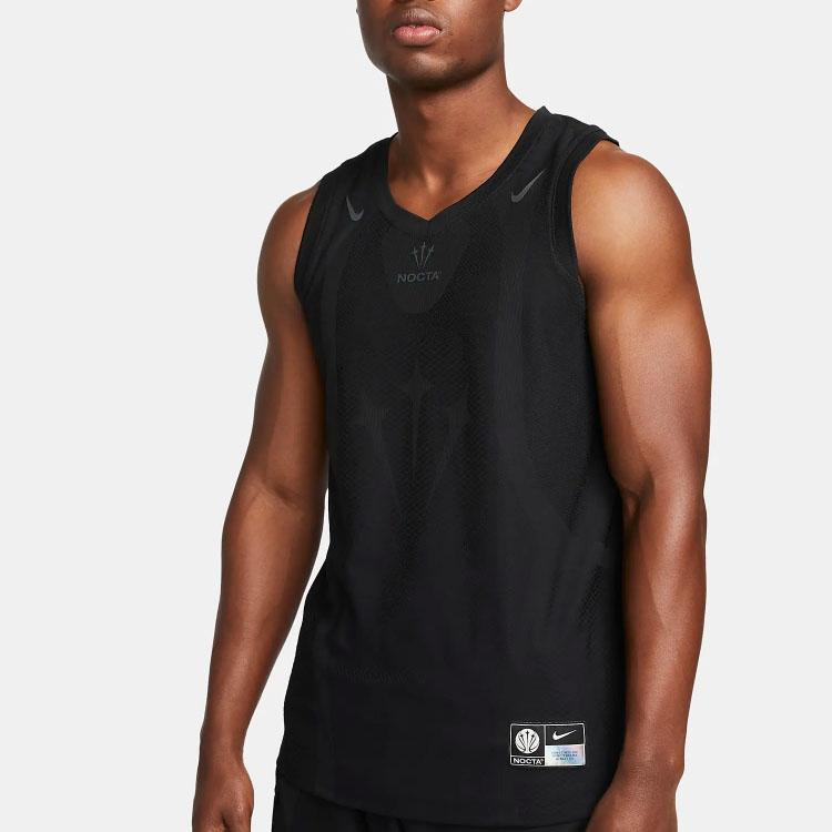 Nike NOCTA Series Solid V-Neck Athletic Basketball Tank Top Men Tops Black DM1730-010