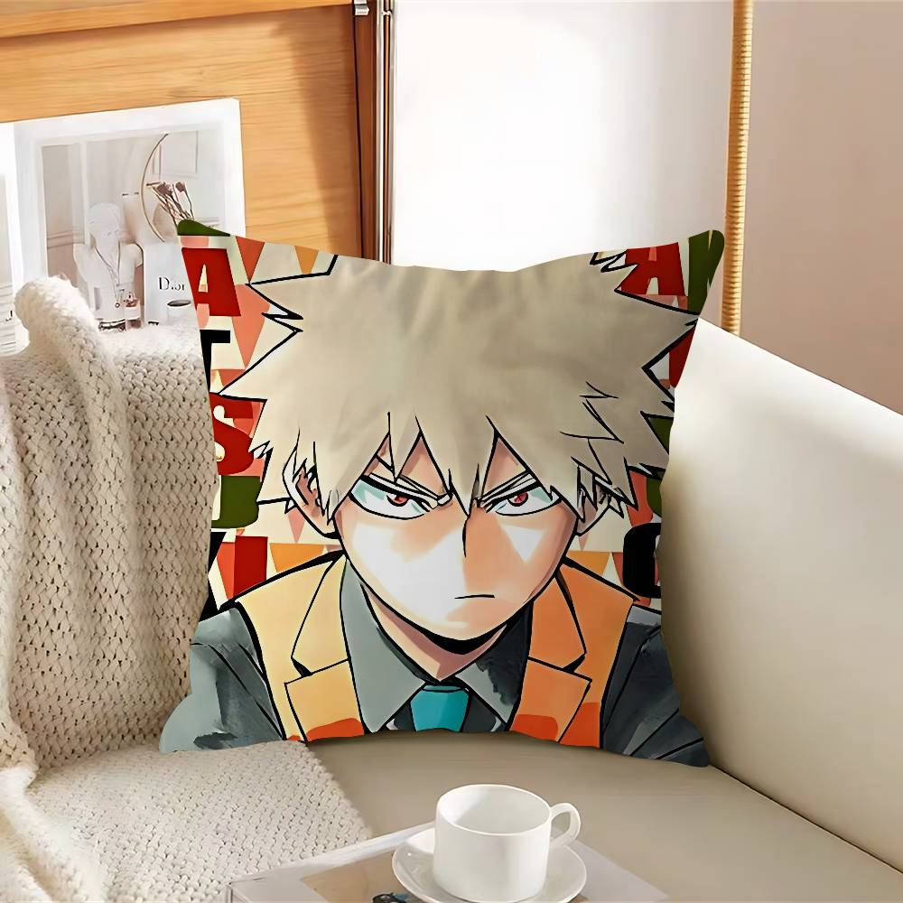 Katsuki Anime Bakugou Pillowcase Toon Gift Cushion Cover Bedroom Home Sofa Chair Seat Decor Pillow Case