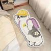 Simple Cartoon Cute Cat Foot Mat Imitation Cashmere Carpet Living Room Bedroom Bedside Blanket Children's Floor Mat