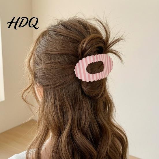 Half-up Hair Clip Claw for Women Transparent Acrylic with Anti-Slip Dense Teeth