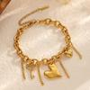 Flower Gold Plated Bracelet Bow Charm Bangle Sweet Hollow Bracelet  Women