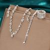 Versatile Rhinestone Jewelry Set: Necklace, Bracelet, Earrings & Ring
