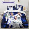 Madrid players Pattern Bedding Home Decoration Birthday Gift (1 * duvet cover + 2 * pillowcase, without core)