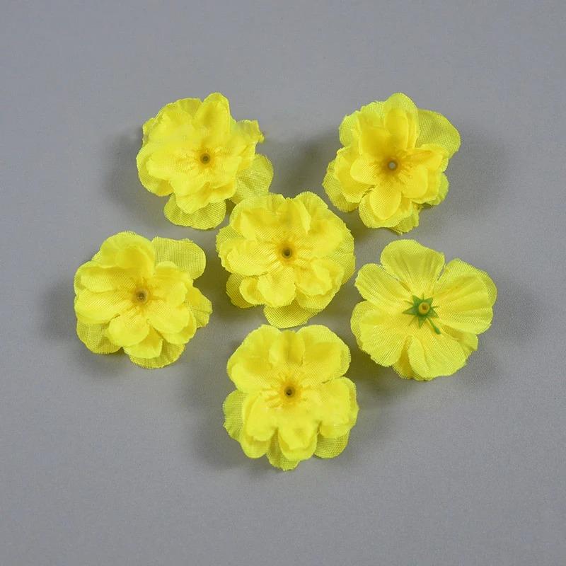 20/50Pcs Artificial Flowers Heads 5CM Fake Flower for Home Room Dceor Wedding Marriage Decoration DIY Carft Gift Accessories