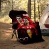 1pc Soccer7 (4) Theme Blanket - Digital Print, Polyester, Cozy for All Seasons, Perfect for Outdoor, Camping, and Travel