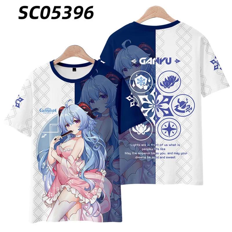 

Новая игра аниме Genshin Impact Hutao Yae Miko принт футболка 3D мужчины женщины косплей футболка летняя уличная одежда Harajuku унисекс M