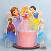 Princess Cake Topper Skirt: Elsa, Anna, Snow White, Sophie Cartoon Flag