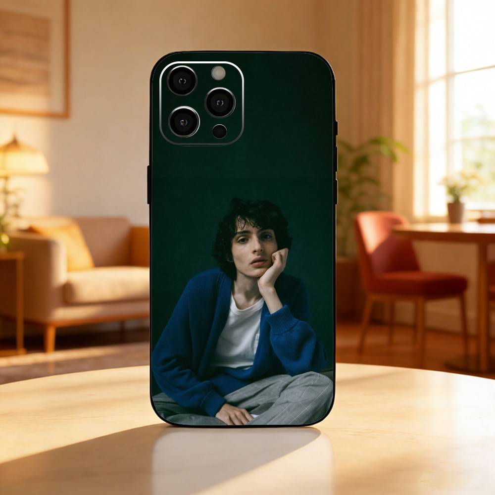 Finn W-Wolfhard Phone Case For iPhone17,16,15,14,13,12 Plus,Max Soft Silicone Black Cover