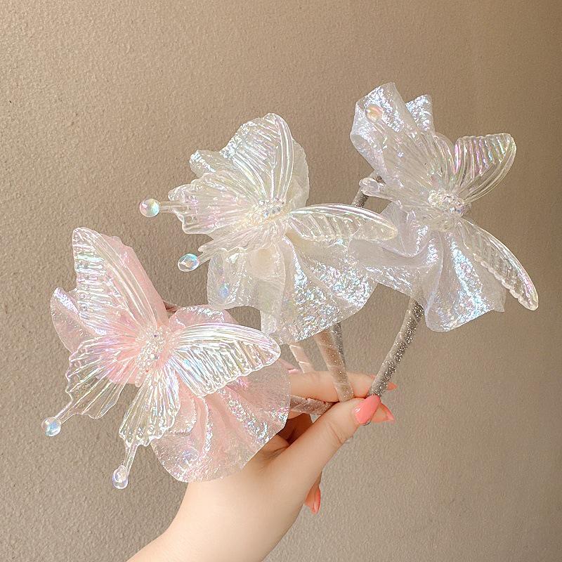 Korean Children's Fairy Butterfly Princess Hair Clip & Headband Set, 2024