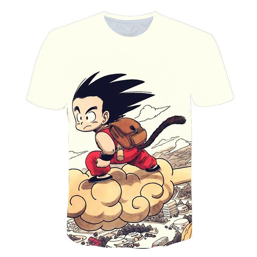 Fashion Cartoon Printed Top Casual Simple Short Sleeve Loose Versatile T-Shirts Boys 170