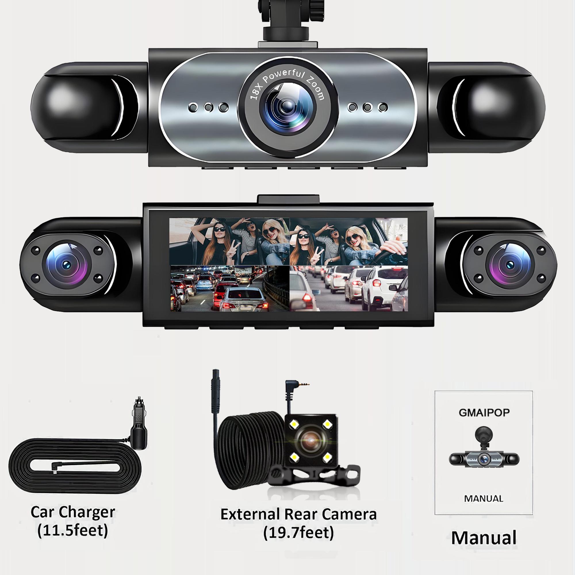 

4 Channel Dash Cam 360° Car Video Recorder Black Box with Night Vision 24/7 Parking Monitor G-Sensor Loop Recording auto parts 32G SD Card